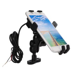 Motorcycle Vehicles Accessories, Bike Phone Holder 360 Degree Rotating USB QC3.0 Fast Charging