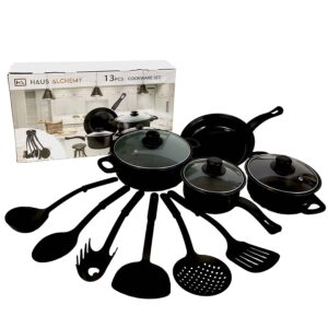 Haus Alchemy 13 Pieces Iron Kitchen Cookware Set
