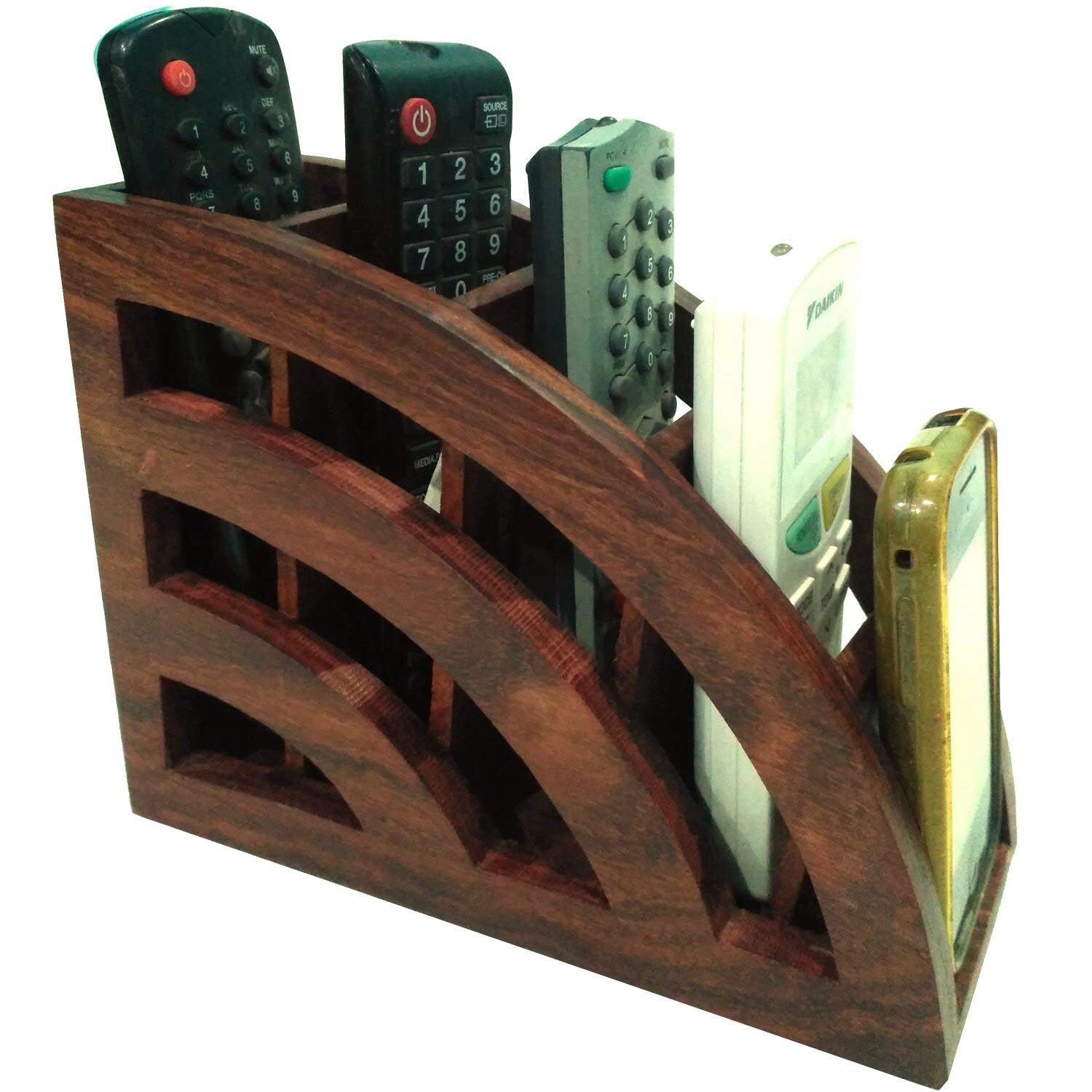 AS HOME CRAFT Handcrafted Wooden Remote Stand