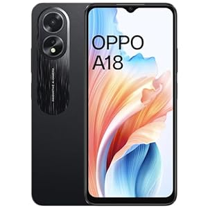 OPPO A18 (Glowing Black, 4GB RAM, 64GB Storage)