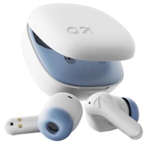 GOBOULT Made in India K10 Ear Buds Wireless with 50H Playtime, 4 Mics for Clear Calling, 45ms Low Latency Gaming, IPX5, 10mm Bass Drivers Earbuds Buds TWS Bluetooth Wireless Earphones (Ice Blue)