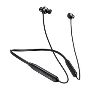 pTron Tangent Rush w/ 50Hrs Playtime, Pristine Sound, Dual-Device Pairing, Bluetooth 5.4 Wireless in-Ear Earphones with Mic, Voice Assistant, Type-C Fast Charging & IPX5 Water Resistant (Black)