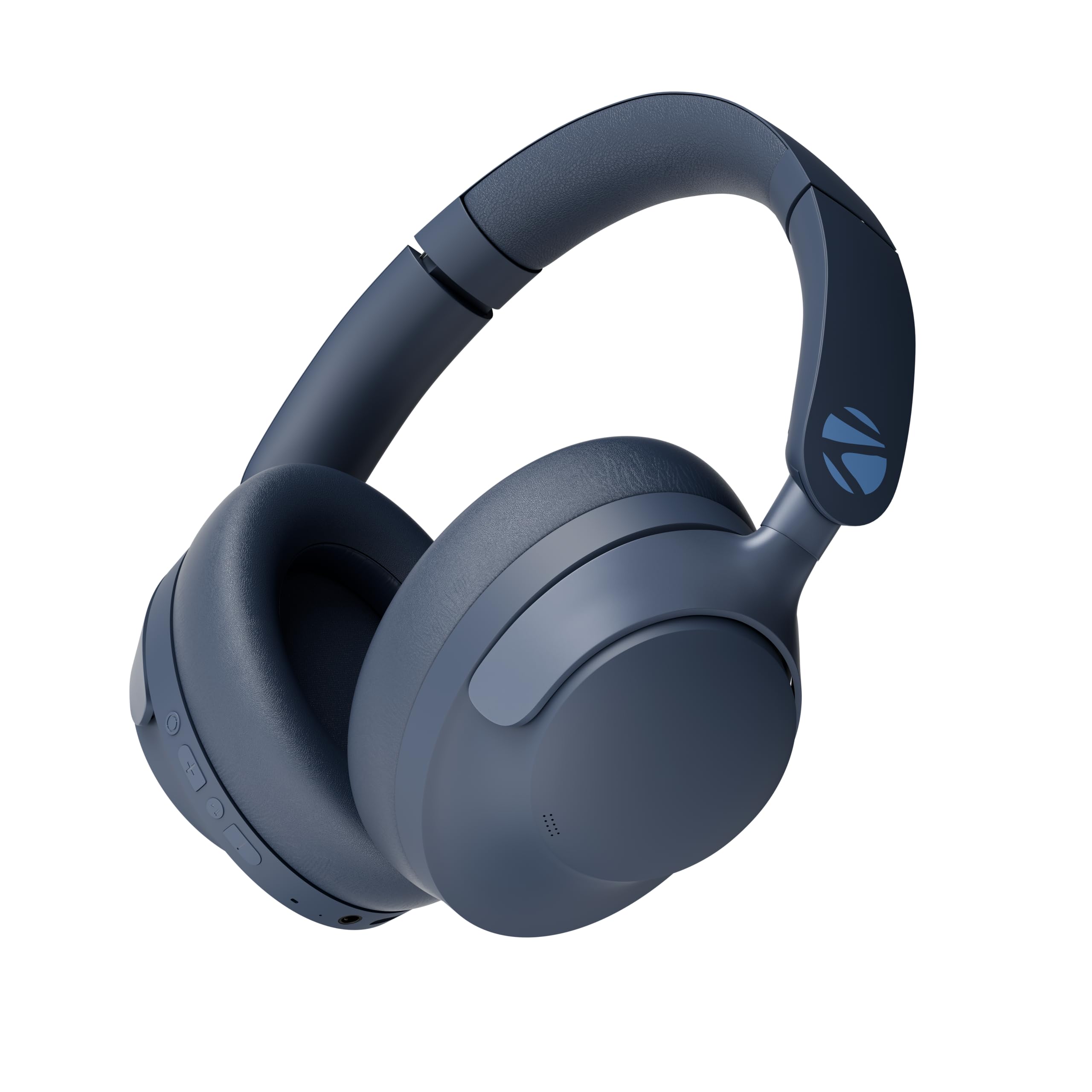 ZEBRONICS Silencio 111,Over Ear Wireless Headphone,Hybrid ANC (50dB),55*Hrs Backup,Transparency Mode,40mm Titanium Drivers,3 EQ Modes,ENC,Gaming Mode,Dual Pairing,Rapid Charge,Bluetooth v5.4 (Blue)