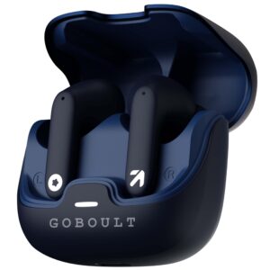 GOBOULT Z40 True Wireless in Ear Earbuds with 60H Playtime, Zen™ ENC Mic, Low Latency Gaming, Type-C Fast Charging, Made in India, 10mm Rich Bass Drivers, IPX5, Ear Buds TWS (Blue)