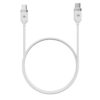 Zebronics Type C - Type C Braided Cable, 60 Watts, Upto 480Mbps Data Sync, Fast Charging, 1 M, Compatible with iPhone 15 & 16 Series, iPad, MacBook, Samsung, Android (Wattz 60CC5, White)