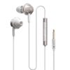 Portronics Conch Sigma A in Ear 3.5mm Aux Wired Earphones with in Line HD Mic & Magnetic Earbuds, Powerful Audio, 14.2mm Driver, Anti Tangle Wire, in line Controls, Wide Compatibility(White)