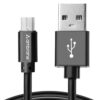 Ambrane 2.4A Fast Charging Cable Output Cable with Micro to USB for Mobile, Neckband, True Wireless Earphone Charging, 480mbps Data Sync Speed, 1m Length (ACM - AZ1, Black)