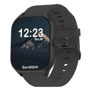 GameSir H18 Smartwatch with Long Battery Life, 2.01" High-Resolution Screen, Bluetooth Calling, IP68 Waterproof, TFT Display, Luxury Design for Men & Women (Black)