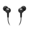 JBL C100SI Wired In Ear Headphones With Mic, Pure Bass Sound, One Button Multi-Function Remote, Premium Metallic Finish, Angled Buds For Comfort Fit (Black)
