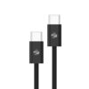 ZEBRONICS TT60+ Type C - Type C Braided Cable, 60 Watts, Rapid Charging, Charge & Sync, 1 Meter, Compatible with iPhone 15 | Samsung | OnePlus | Xiaomi | Realme | Oppo Black