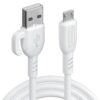 Portronics Konnect Core 3 USB-A to Micro Fast Charging Cable for Smartphones,Tablets, Speakers, Laptops & Other Micro USB Devices,Inbuilt Cable Management Hook,3.0A Max Output,Fast Data Sync(White)