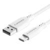Ambrane Unbreakable 3A Fast Charging 1.5M Braided Type C USB Cable For Smartphones, Tablets & Other Type C Devices, 480Mbps Data Sync, Quick Charge 3.0 (RCT15 White)