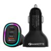 MOZEN by Amkette PowerPro 60W Car Charger, 3 Port (Dual Type C + USB A) Car Charger Socket, Fast Charging, ABS Build, Safety Protections, Multi-Device Compatible - Mobiles, Tablets & More