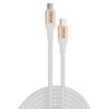 URBN Flex Cord 240W 5Amps Hyper Fast Charging Cable | Type C to C | Supports Apple Car Play & Android Auto| Super Fast Charging and Data Transfer | Silicon Coated 1.2 Meter | 2 Years Warranty (White)