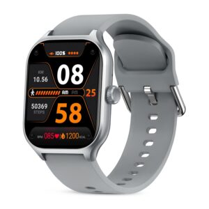 PunnkFunnk H9 Smart Watch 2.01" TFT Display, Bluetooth 5.0 with 100+ Sports Mode, Heart Rate & Blood Oxygen Monitor, Call & Message Reminders Compatible with Android & iOS, IP67 Waterproof(Grey)