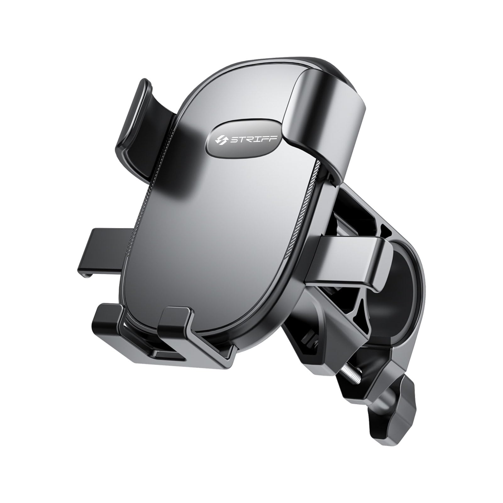 STRIFF MoRide 1 Mobile Holder for Bikes, Bike Smartphone Holder, Mobile Stand for Bike, Phone Holder for Bikes GPS nevigation Firm Locking Anti Shake,360 Degree Rotation, bycle (Black)