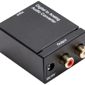 Atevon Digital to Analog Audio Converter – 1080p HD Adapter for TV, PC, Laptop & Audio Devices – Plug & Play, Reliable Signal Conversion