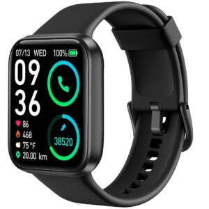 Bouncefit M I D116 Fitness Band Smart Watch for Men, Women, Boys, Girls, Kids – Single Touch Interface, Water Resistant, Workout Modes, Quick Charge Sports Smartwatch – Black I