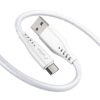 Flow Cord 25W Super Fast Charging Cable | USB-A to Type C | Supports Apple Car Play & Android Auto| Super Fast Charging and Data Transfer | Nylon Braided 1.5 Meter | 6 Months Warranty (White)