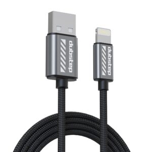 Dubstep Blaze Flash 20W USB-A To Type-L 1.25M Data Fast Charging Nylon Braided Cable with Overheat Protection | 70k Insertion Tested (Grey)