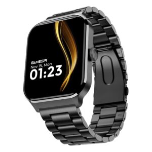 GameSir Nexoro 2.01” Smartwatch for Men & Women Bluetooth Call, Heart Rate, SpO2, Sleep & 100+ Sports Modes, IP68 Waterproof, Compatible with Android & iPhone (Metal Black)