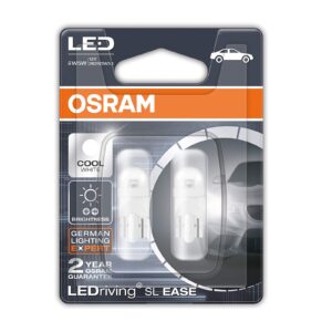 Osram LED T10 2825DW-02B Parking Lamp (12V, 1W) for All Models - Cool White