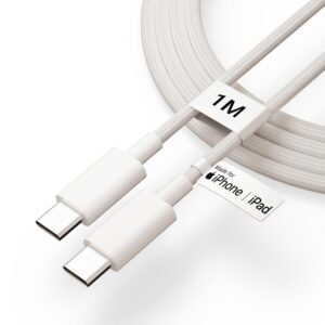 Basesailor 80W USB C to Type C Cable,Nylon Braided Charger Charging Cable[MFi Certified,6 months Warranty] Fast PD Charging Compatible for iPhone 17 Air/17/16/16e/15/15/Plus/Pro/Max Series